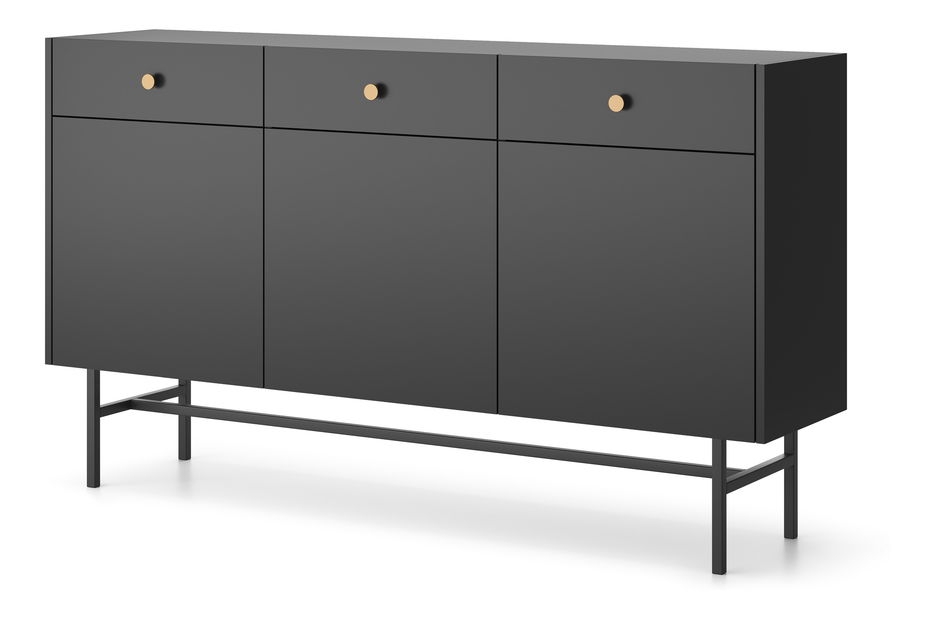 Komoda Desanta 3D3SZ (černá)