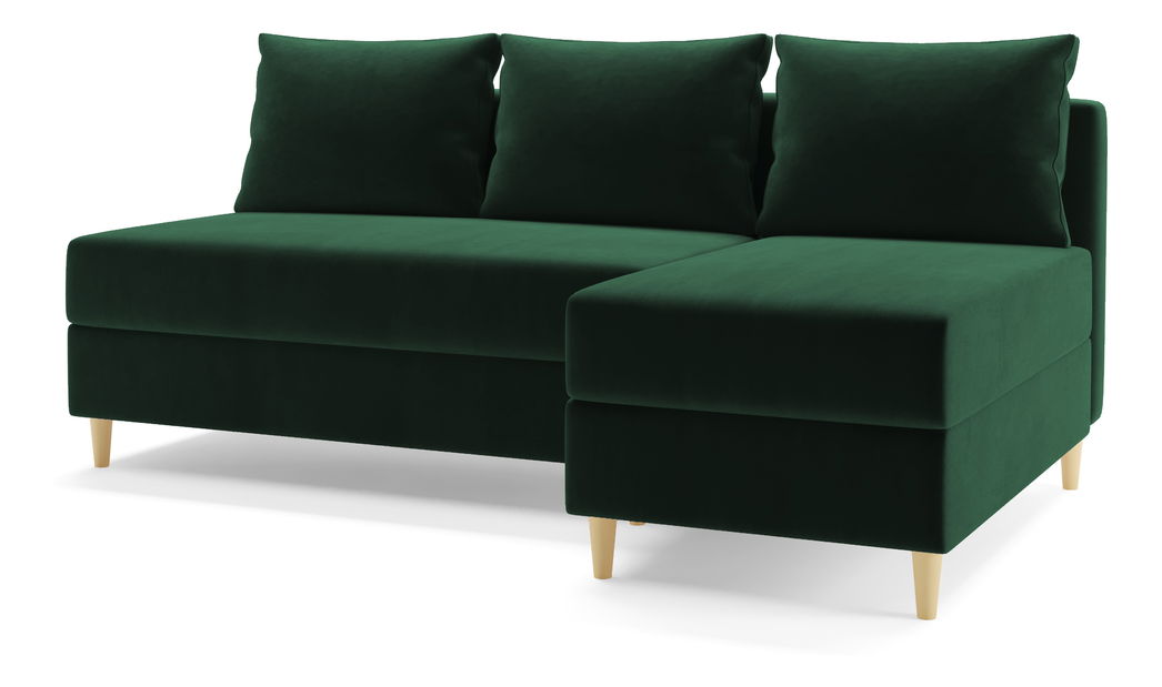 Rohová sedací souprava Vlada (P) (tmavě zelená)