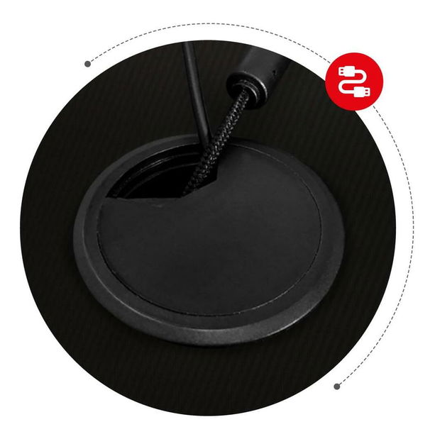 Rohový PC stolek Hyperion 7.0 (černá)