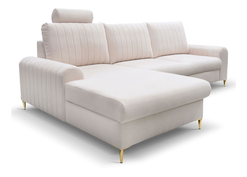 Rohová sedací souprava Monique (bílá) (L)