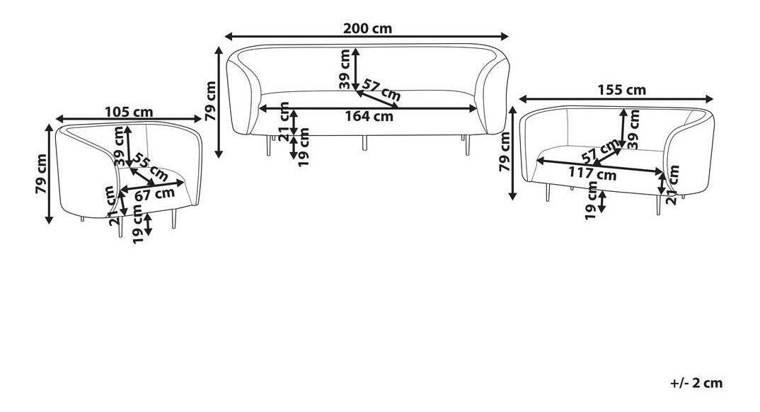 Sedací souprava 3+2+1 Leon (bílá)