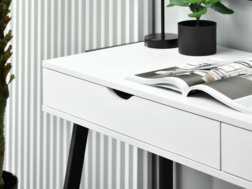 PC stolek Land (bílá + černá)