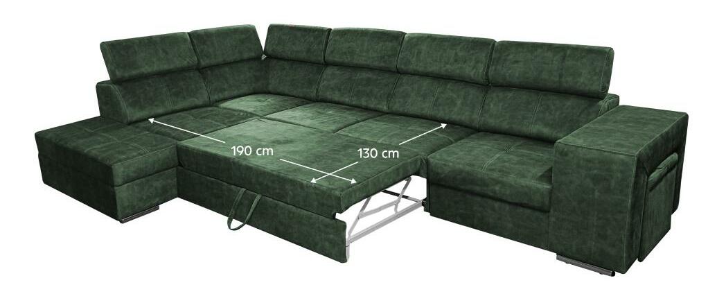 Rohová sedací souprava Maiga BIG (smaragdová) (L)