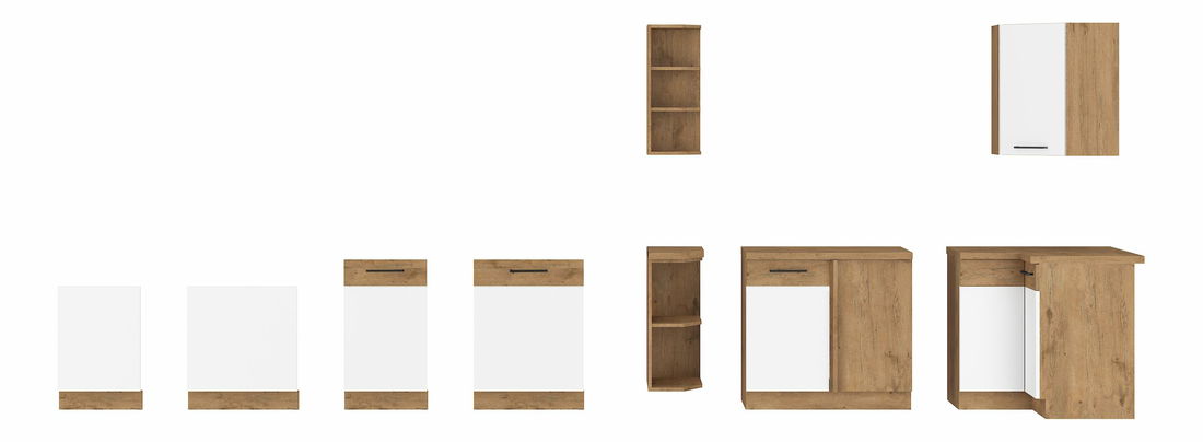 Dolná kuchynská skrinka Virion 105 ND 1F BB (dub lancelot + bilá) *výprodej