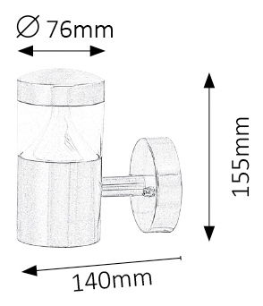 Venkovní svítidlo Tucson 8158 (nerezavějící ocel)