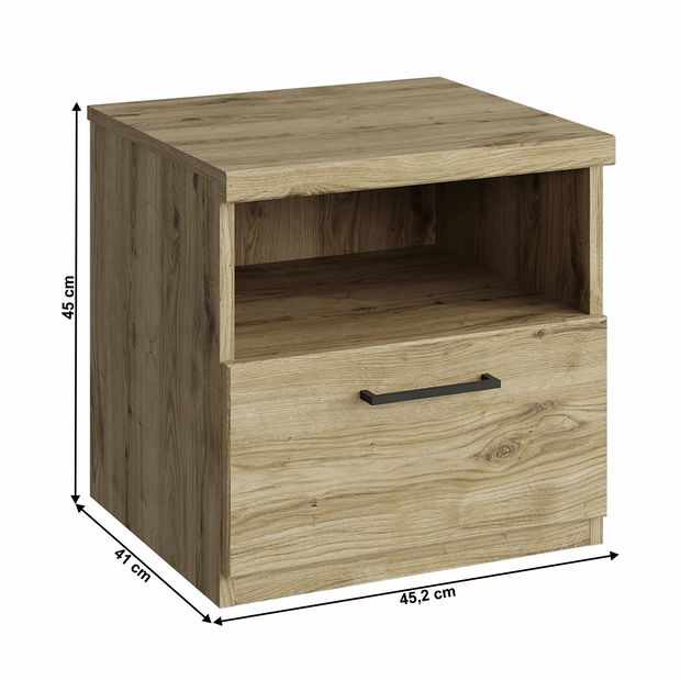 Noční stolek DORIS (dub navarra)