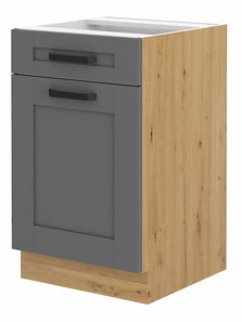 Dolní kuchyňská skříňka Lucid 50 D 1F 1S (dub artisan + dustgrey)