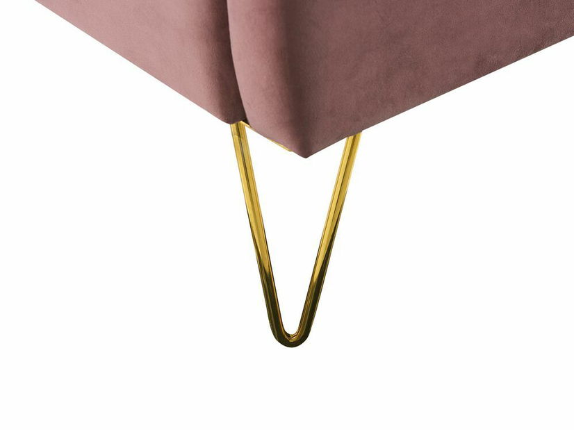 Manželská postel 160 cm Alise (růžová) (s roštem)