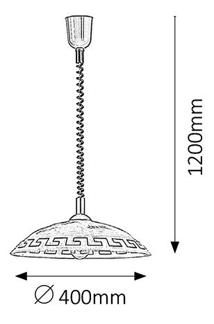 Závěsné svítidlo Etrusco 7640 (rýžové kamenné sklo + hnědá + zlatý závěs)