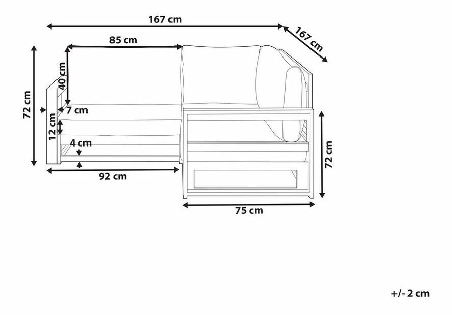 Zahradní pohovka Timza (tmavé akáciové dřevo)