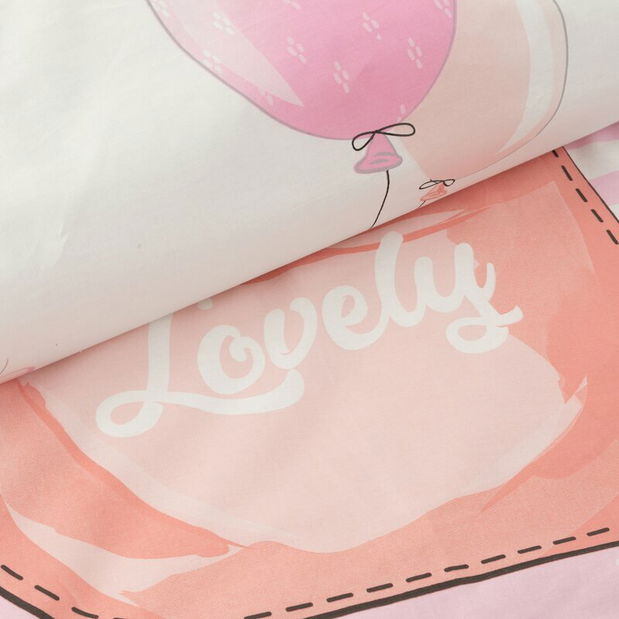 Ložní prádlo 100x135 cm Kido 14 (komplet s povlakem na polštář 40x50 cm) (bílé)