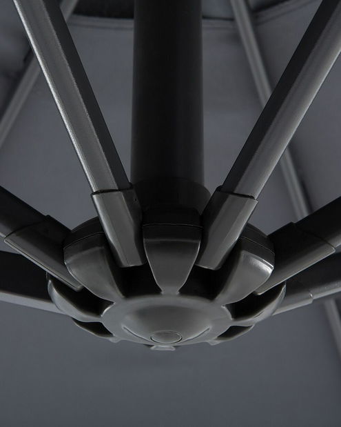 Zahradní slunečník 300 cm SAVISSI (hliník) (antracit)