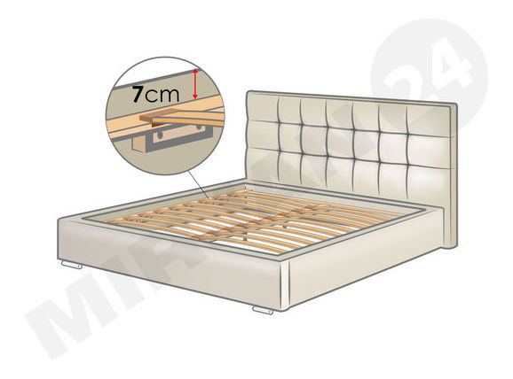 Manželská postel 140cm Hermon (bílá)