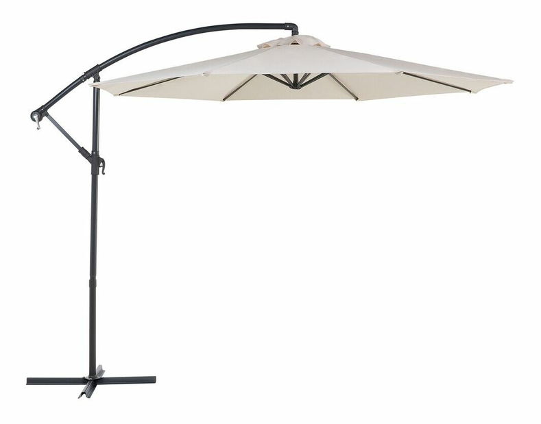 Zahradní slunečník 300 cm RAVONA (kov) (světlobéžová)
