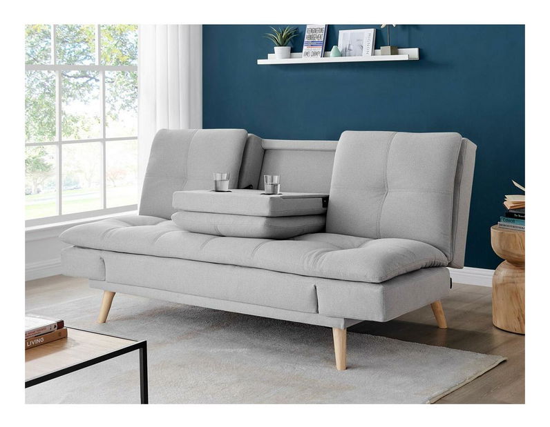 Rozkládací pohovka Abren (světle šedá)