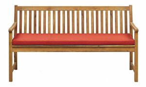 Zahradní lavice 160 cm VESTFOLD (dřevo) (tmavě červený podsedák)