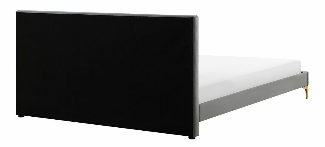 Manželská postel 180 cm LIMO (polyester) (šedá) (s roštem)