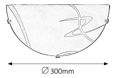 Nástěnné svítidlo Soley 1817 (bílá + průhledná)