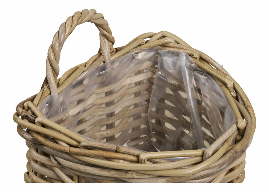 Závěsný proutěný květináč Kastelia (přírodní)