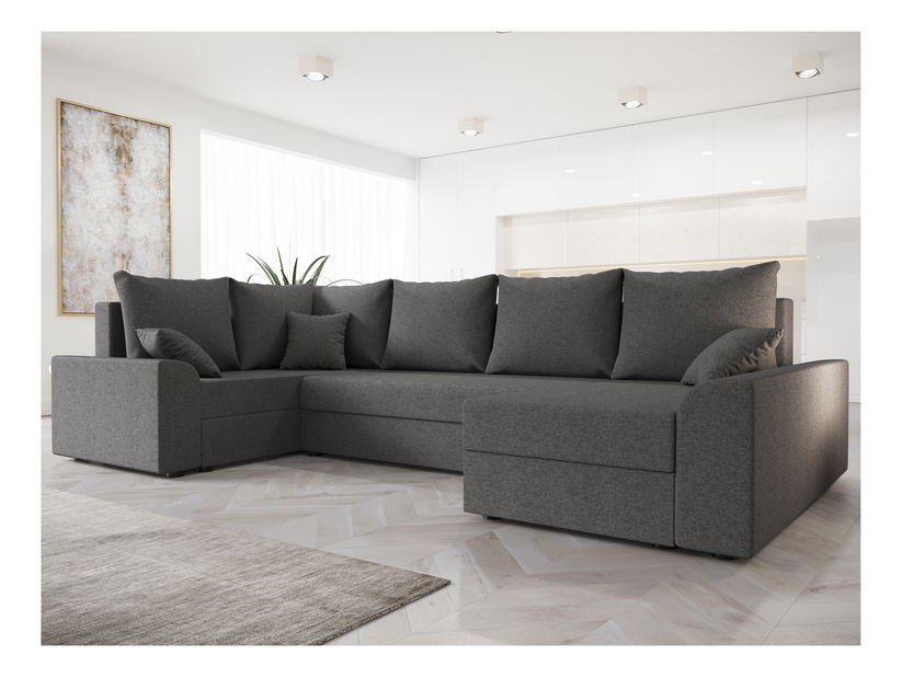 Rohová sedací souprava Dusk Long (tmavě šedá) (L)