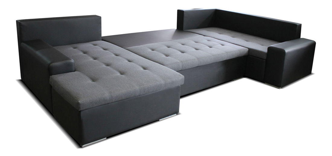 Rohová sedací souprava U Moreno L+2+BL (bordó + bílá) (L)