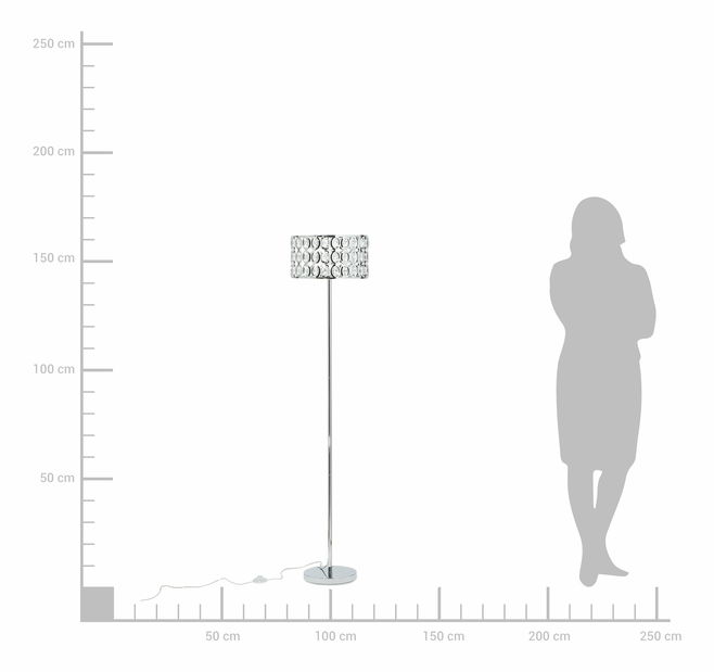 Stojanové svítidlo Tome (stříbrná)