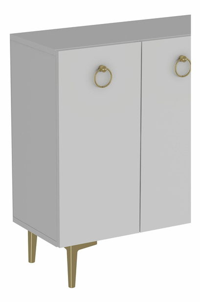 Skříňka Efia (antracit + stříbrná)