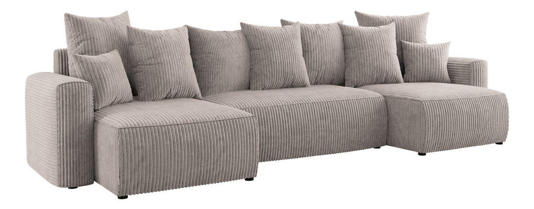 Rohová sedačka Denia U (světlohnědá) (P)