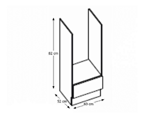 Dolní kuchyňská skříňka pod troubu 60 DG Pleitton