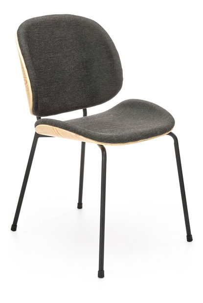 Jídelní židle Kirsten (dub přírodní + tmavě šedá)