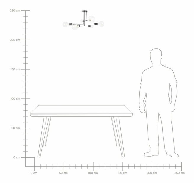 Stropní svítidlo Kidza (černá)
