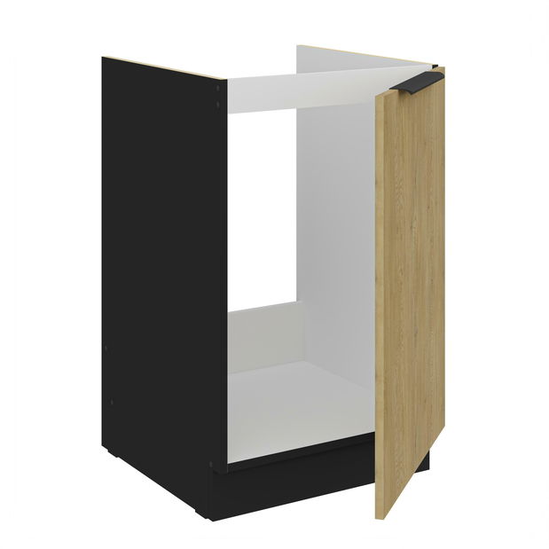 Dolní kuchyňská skříňka pod dřez Carminia 50 ZL 1F BB (dub cremona + černá)