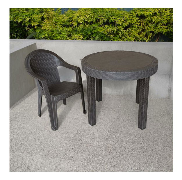 Zahradní příruční stolek (3 ks) Zanjar (hnědá) *výprodej