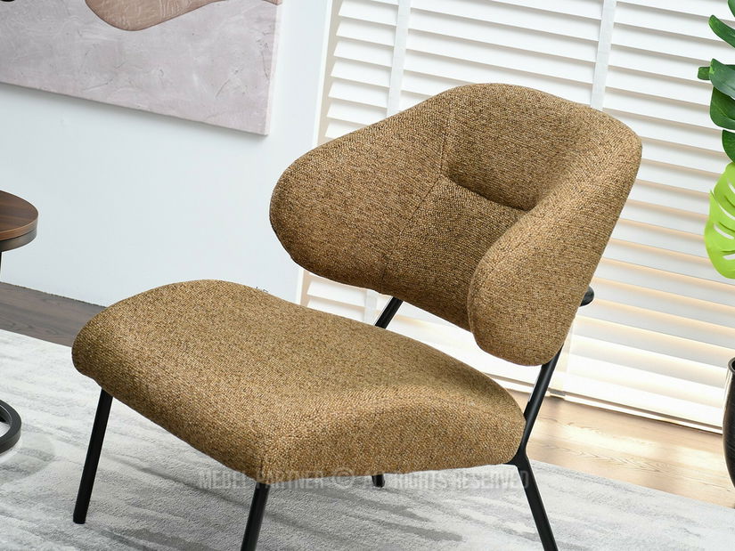 Křeslo Estrida F (světlohnědá + černá)