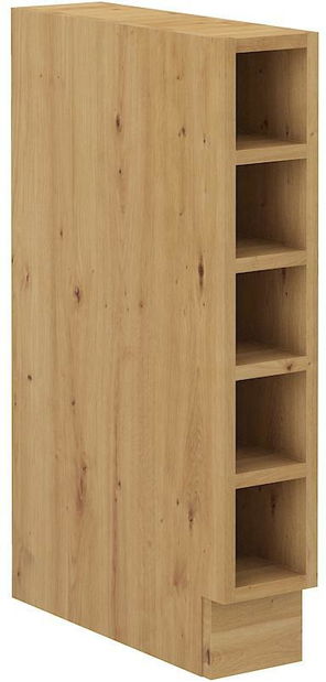 Dolní kuchyňský regál Lucid 15 D OTW BB (korpus: dub artisan + fronta: mdf bílá)