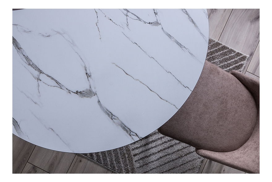 Jídelní stůl Irina (bílá + černá) (pro 4 osoby)