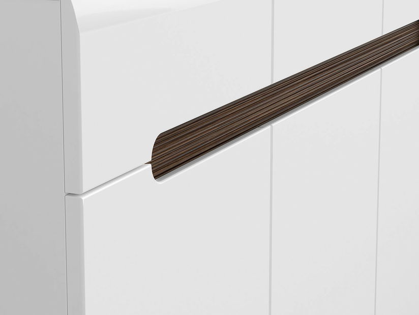 Komoda BRW Azteca Trio KOM3D3S/8/15 (bílá + lesk bílý)