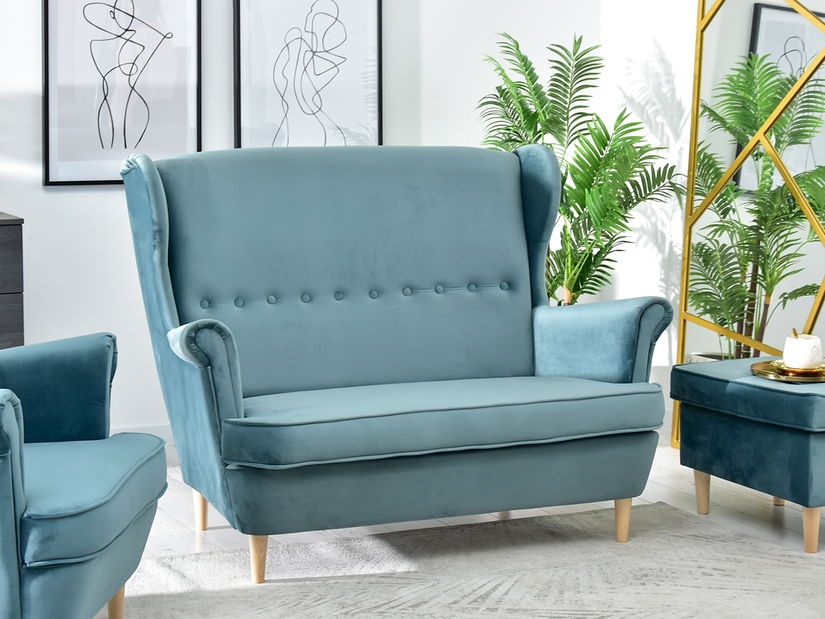 Pohovka dvousedačka ve tvaru ušák Muriera (černá)