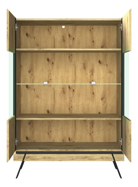 Vitrína Stacee (dub navarra + černá)