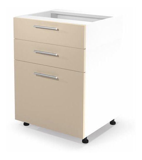 Dolní kuchyňská skříňka Verlene 60/82 (běžová + bílá)