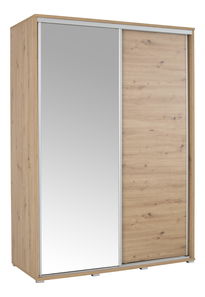 Šatní skříň s posuvnými dveřmi Peldon 155 (dub artisan) (se zrcadlem)