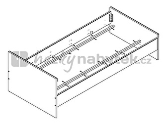 Jednolůžková postel 90 cm BRW Porto LOZ/90