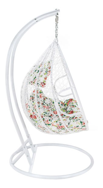 Závěsné houpací dvojkřeslo Dalvoa 2 (bílá + vzor)