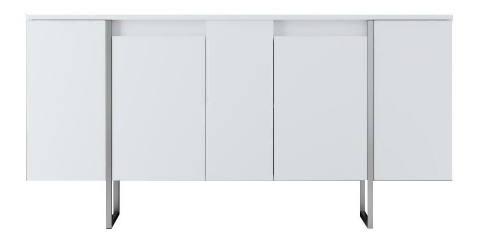 Sestava nábytku do obývacího pokoje Luna 1 (bílá + stříbrná)