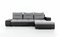Rohová sedací souprava Ottaro (šedá + černá) (P)