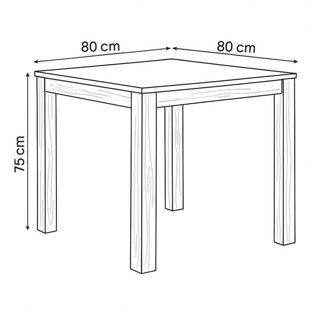 Jídelní stůl Dubblino 80 (přírodní)