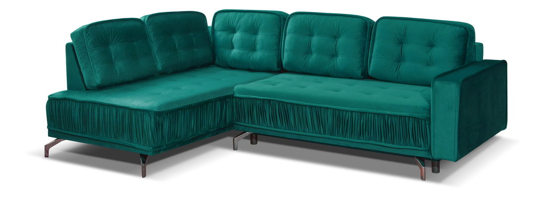 Rohová sedací souprava Variana (zelená) (L)