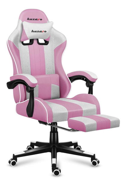 Herní křeslo Fusion 4.7 (bílá + růžová)