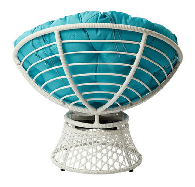 Otočné křeslo Trinny (bílá + petrolejová) *výprodej