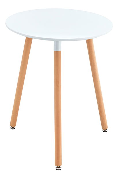 Jídelní stůl Elcino (bílá matná + buk) (pro 1 osobu)